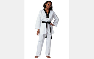 Taekwondo Dobok Victory revers noir, WT reconnu